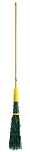 Leborgne, Balai d'Extérieur, Spécial Voirie, Longueur 200 cm, Poils Polymères, Manche Bois, Poils polymères résistants à l’usure et à l’humidité, balayage puissant, Anneau de réglage