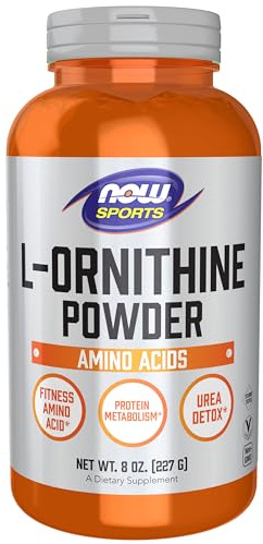 NOW Foods Sports Nutrition, L- Ornithine Powder, Protein Metabolism* and Urea Detox*, Amino Acids, 8-Ounce