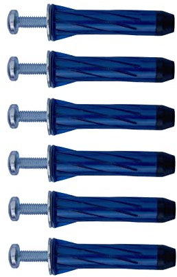 Expandette plasterboard Stud Wall fixings 6 Pack - 40kgs Load