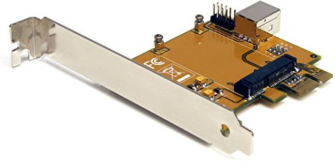 StarTech.Com PEX2MPEX PCI-e auf Mini PCI-e Karte Adapter | Für standardmäßige vollwertige Mini PCIe-Karten, komplettes Passthrough-Design, mit Slotblech