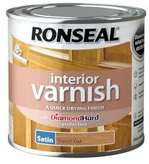 Ronseal RSLIVSFO250 Lack für Innenbereich, 250 ml, Satin-Finish, schnell trocknend, Französische Eiche