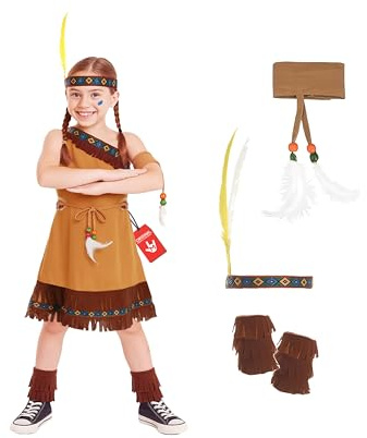 Fun Shack Costume Indiana Bambina, Costume Western Halloween Bambina, S