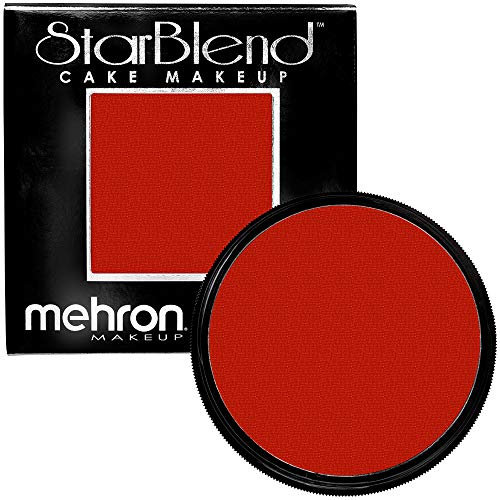 Mehron StarBlend Cake Make-up | Nass- oder Trockenanwendung | Gepresstes Puder für Gesicht | Puderfoundation | Körper- und Gesichtsfarbe (56 g) (Red)