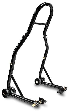 Venom SportBike Motorcycle Stand Lift, Rear Wheel Swingarm Paddle Stand, 850lbs Capacity Universal Paddock Lift Jack Stand, L Adapter, Compatible With Most Yamaha Honda Kawasaki Suzuki BMW Motorcycles