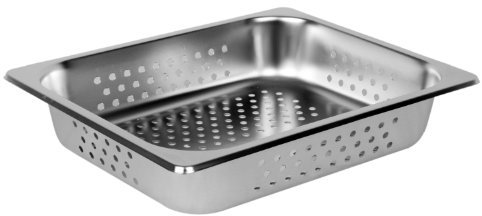Excellante Half Size 2-Inch Deep Perforated 24 Gauge Steam Pans