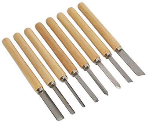 Sealey Ak60/8 Wood Turning Chisel Set 8Pc
