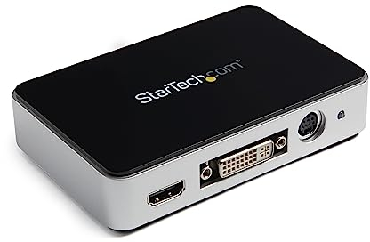 StarTech.com HDMI Video Capture Device - 1080p - 60fps Capture Card - USB Video Recorder - with HDMI DVI VGA (USB3HDCAP)