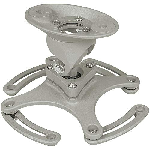 tectake® Universal Beamer Deckenhalterung Deckenbefestigung bis 30 kg - Diverse Modelle - (Grau | Nr. 400711)