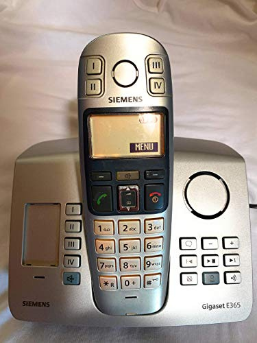 Siemens Gigaset E365, Komfortables Schnurlostelefon mit großen Tasten, beleuchtetem Display mit extra großer Schrift und integriertem Anrufbeantworter
