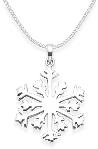 Heather Needham Sterling Silver Snowflake Pendant Necklace on silver chain - SIZE : 21mm. 8174/18