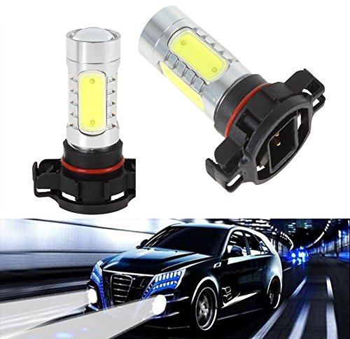 KATUR, 2 lampade H16 da 7,5 W con lampadine LED Cree, PSX24W, LED per fendinebbia e luce diurna con sorgente luminosa da 12 V, 6000 K