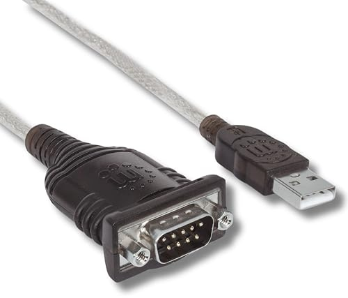 Manhattan USB auf Seriell Konverter (zum Anschluss eines seriellen Geräts an einen USB-Port) Prolific PL-2303RA-Chipsatz 0,45m 205153