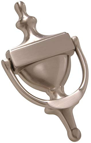 Die Hillman Gruppe 852724 17,8 cm Türklopfer – Massiv Messing – Satin Nickel Finish 1er Pack
