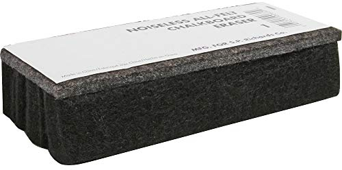 Sparco SPR1 Chalkboard Eraser, All-Felt, Dustless, Black, 6 x 2 1/2