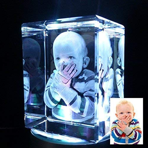 3D Crystal Glass Picture Custom from Photo. Tower