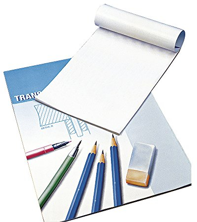 RAYHER HOBBY Rayher Transparentpapier, 80 g/m2, Block 25 Blatt, A4, weiß transparent, Architektenpapier, Pauspapier, 8147800