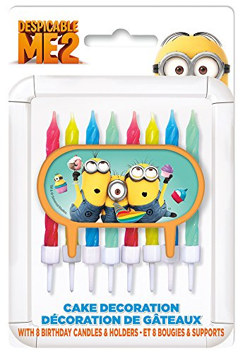Despicable Me Minions Cake Topper & Birthday Candle Set