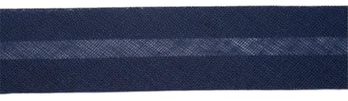 Jajasio Baumwoll Schrägband 25mm breit in 40 Farben, Einfassband Baumwolle Nahtband/Farbe: 36 - dunkelblau