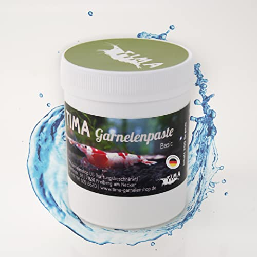 TIMA Garnelenshop® Garnelenfutter I Garnelenpaste I Futter für Garnelen I und Krebse und Krabben I Made in Germany I Hochwertige Mineralien und Proteine I Vitamine und Nährstoffe I Basic Serie 70g