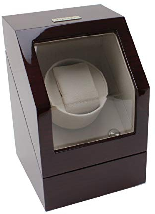 Heiden Single Watch Winder - Japanese Motor - AC Adapter Included - Can Run on Batteries - 12 Multiple Settings - Zero Magnetization Single Watch Winder (Cherry Wood)