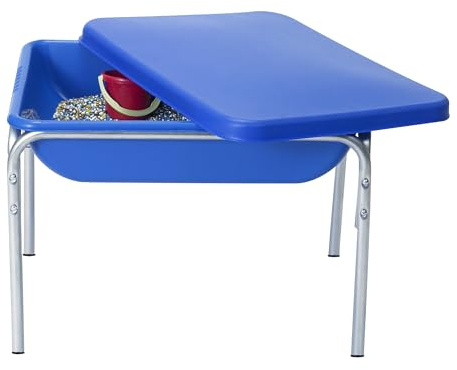 Children's Factory 18 Small Sensory Table, Sandbox with Lid, Water Table for Kids, Blue