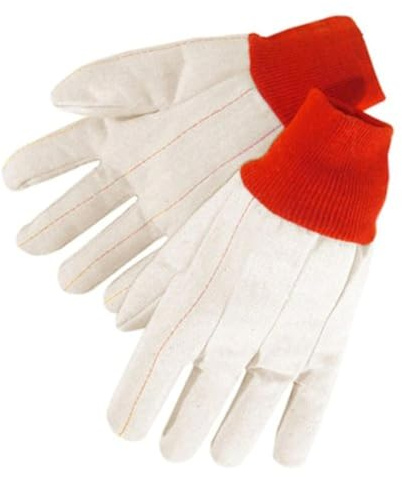 Liberty Safety 4518R Double Palm Work Gloves, 20oz Cotton/Polyester, Nap-In Liner, Red Knit Wrist, Clute Pattern, Men's, One Size Fits Most (Pack of 12)