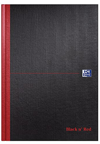 Oxford Black n' Red A4 Hardback Casebound Notebook, Ruled with A-Z Index, 192 Page, 1 Notebook