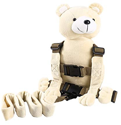 New Berhapy 3 in 1 Bear Toddler Safety Harness Backpack, Children's Walking Leash Strap for Boys and Girls (super soft bear)