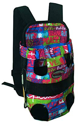 GUOCU Pet Hunde Rucksack Carrier vorne Pack verstellbar Katze Outdoor Travel Bag Blume M