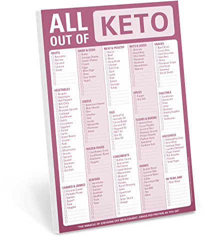 Knock Knock All Out Of Pad (Keto), Keto Diet Grocery List Notizblock, 15,2 x 22,9 cm