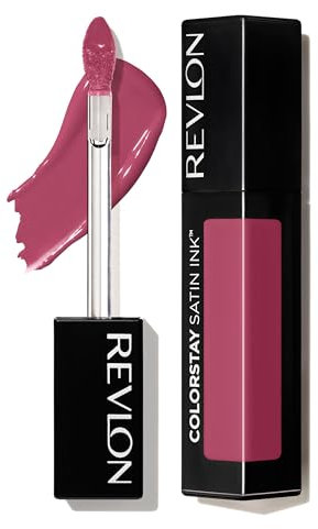 Revlon ColorStay Satin Ink Flüssiger Lippenstift, permanent, seidenglänzend, Nude und Braun, Farbton 010 Your Majesty