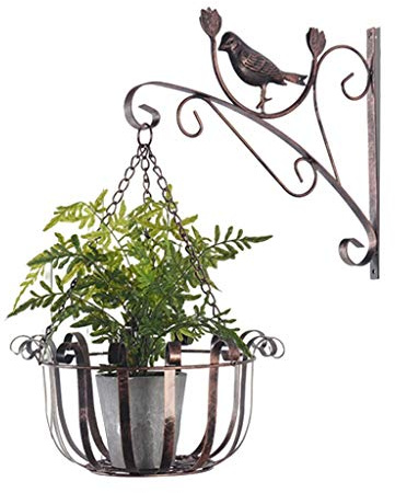 Contenants et Accessoires pour Plantes Support de Fleur Suspendu créatif en Fer forgé Support Mural Panier Suspendu en Pot Panier de Fleurs à l'aneth Vert d'extérieur Décoration Florale de Couloir de