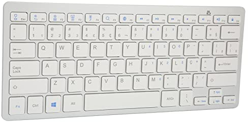 Sorandy Teclado Inalámbrico Bluetooth, 78 Teclas Teclado Inalámbrico Ultra Delgado Y Compacto, Mini Teclado Externo para Computadora Portátil, Tableta, Computadora, Smart TV(portugués)