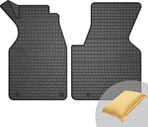 FROGUM EL Toro Gummimatten Ganzjähriges-Set von Autofussmatte Auto Fußmatten für Volkswagen Transporter T4 1990-2003 | Beständiges Gummi Material | 1,5cm Schutzkante