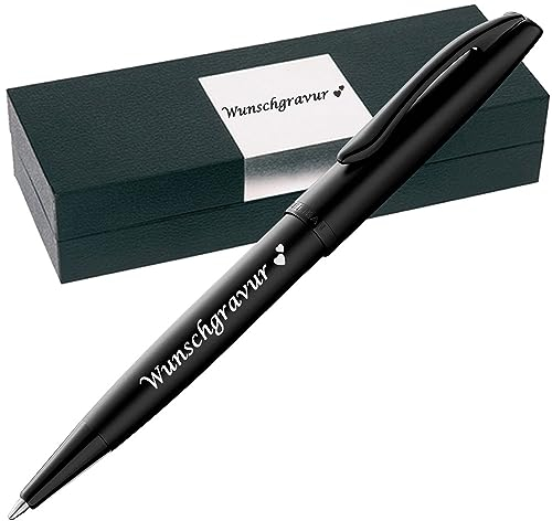 Juwelier Schönschmied PeIikan Kugelschreiber mit Gravur | Emoji Gravur | Jazz Noble Elegance Carbon Schwarz ! Wunschgravur mit Symbolen