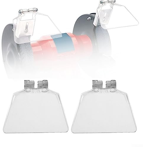 2 x Ersatz-Schutzschilder, transparent, für Schleifmaschinen, Augenschutz