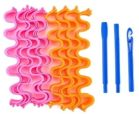 Rulos Para El Pelo Rizadores de pelo suaves sin calor DIY, rizos de ondas mágicas, rodillos, accesorios for el cabello, barra permanente for rizar, sin calor, herramientas for el cabello Rulos Flexibl