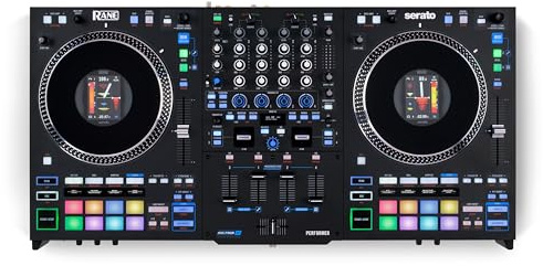RANE PERFORMER 4-Channel Motorized DJ Controller, 7-inch Platters with Displays, Precision Feel Faders, Stem Split, Advanced FX, Serato DJ Pro Included