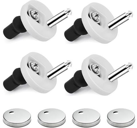 Toilet Seat Fixings - 4 Pack | Quick Release Hinges | Easy Installation | Bathroom Accessories