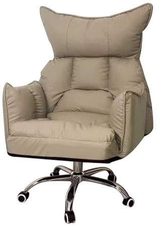 Loungesessel, Sitzlehne, Hebestuhl, Liegestuhl, Schreibtischstuhl, Einzelsofa, Akzentstühle für Wohnzimmer, ergonomischer Computer-Gaming-Stuhl, Bürostühle mit Rollen für Schlafzimmer (Farbe: Khaki)