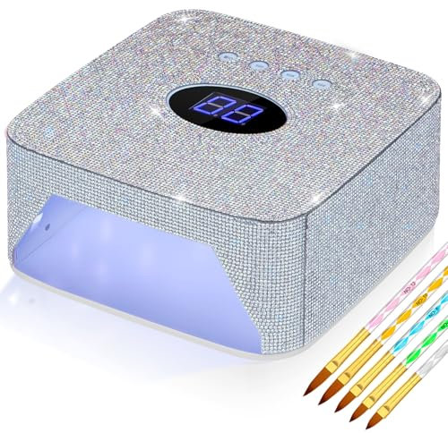 LED Nagellampe für Gelnägel,AZ GOGO Professionelle UV LED Lampe, 30/60/99S Timer,Nageltrockner für Anfänger,Effiziente, tragbare und wiederaufladbare Lampe Nägel zum schnellen Trocknen von Nagelgel