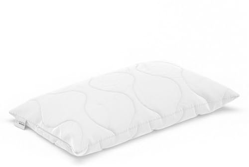 Sämann Kopfkissen mit individuell anpassbarer Füllung | atmungsaktives Steppkissen | 60°C maschinenwaschbar | mit Reißverschluss | herausnehmbare Hohlfaserbällchen (30x50 cm)