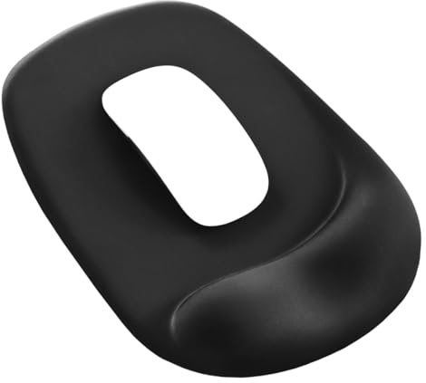 EooCoo Tappetino Mouse Ergonomico in Gel, Mouse Pad Gaming, Ufficio, Nero