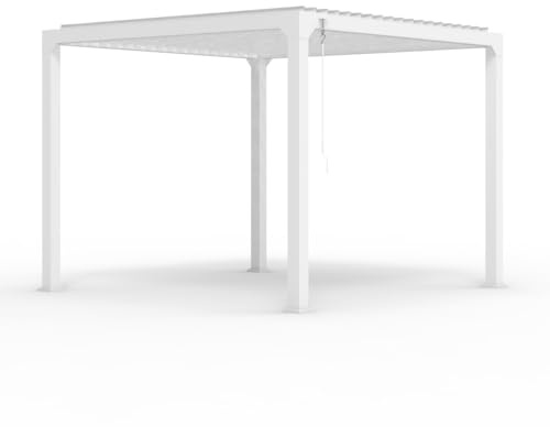 Produce Shop Bioklimatische Garten Pergola 3x3m manuell Aluminium Guadalupe - Weiß