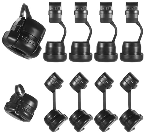 10pcs 6N-4 & 4N-4 Round Strain Relief Cord Connector Blcak Electric Cable Protector Buckle Clip Insulating Cable Bush Grommet for Electrified Railways Power Network Wire Home Wire Cover Management