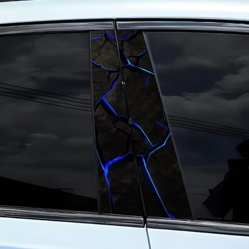 Film de protection imperméable pour colonne montante de porte, autocollants 3D stéréoscopiques en PET, autocollant de colonne latérale de voiture de bricolage, adhésif imperméable pour colonne B (H)