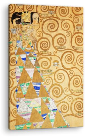 Artenor Quadro Klimt Gustav L'albero della vita (Attesa), 87 x 130 cm - Made in Italy, Quadri Moderni Soggiorno, Camera da Letto, Cucina, Poster da Parete, Decorazioni Casa