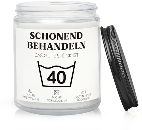 40 Geburtstag Frauen Männer, Duftkerze– Schonend Behandeln Geschenk zum 40. Geburtstag, Lustig Geburtstagsgeschenke zum 40 Frau Mann, Geschenk für alte Freunde, Ehefrau, Ehemann, Eltern
