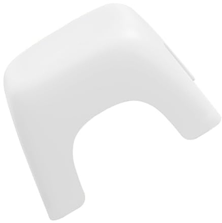SEWOART Non-slip Plastic Toilet Foot Stool for Adults and Children, Lightweight Bathroom Stepping Stool with Good Load-bearing Capacity, Suitable for Living Room and Household Use, White