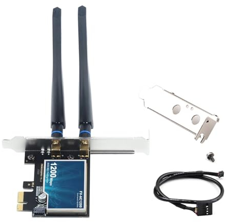 FV-AC1200 PCI-E Adaptador Bluetooth 4.0 Tri-Band BT5.2 Adaptador WiFi inalámbrico para PC de escritorio